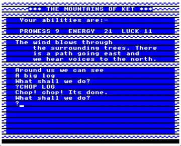 Ket Trilogy Part 1, The - The Mountains of Ket (198x)(-) screen shot game playing
